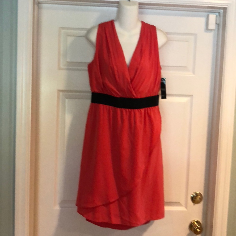 NWT Jacquline Design Studio coral sleeveless dress